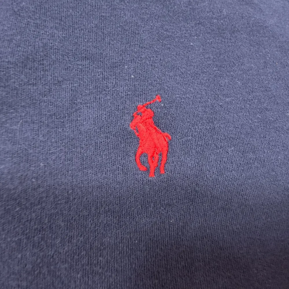 Polo by Ralph Lauren Short Sleeve Collared Polo Shirt Mens Size Large L Navy Red